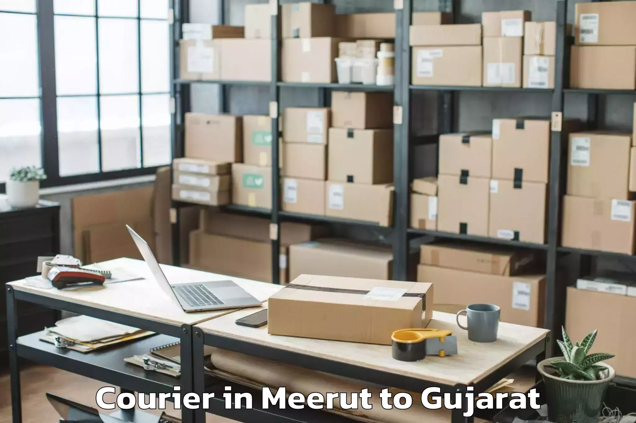 Book Meerut to Mangrol Courier Online